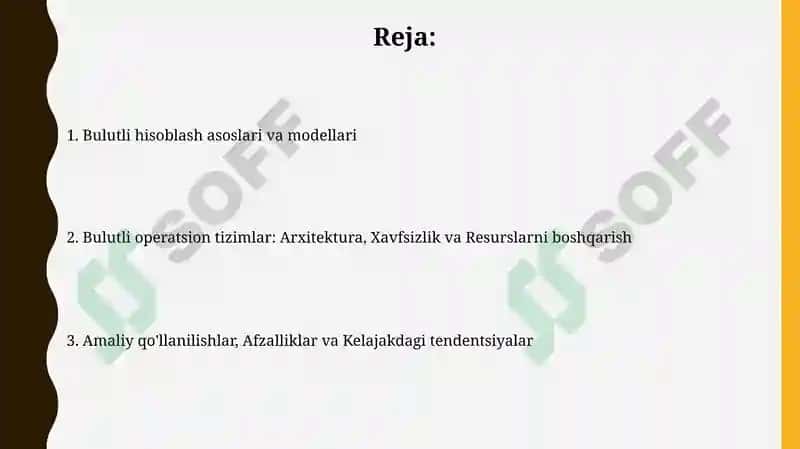 Bulutli hisoblashning asoslari va operatsion tizimlarda qolanilishi 2