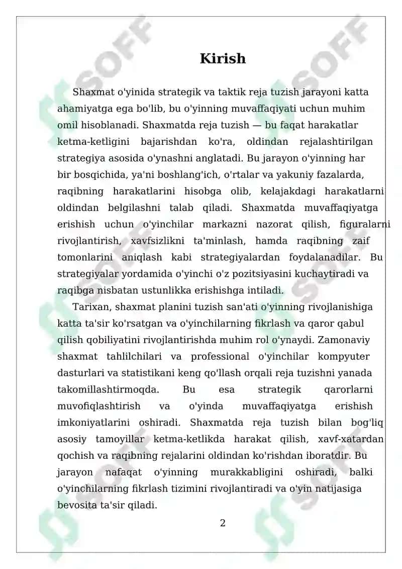 Shaxmat reja tuzish 2