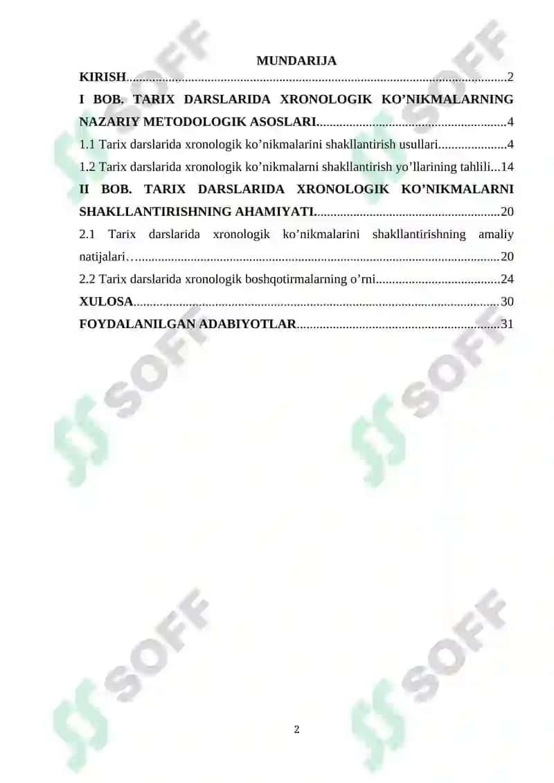 Tarix darslarida xronologik ko'nikmalarni shakllantirish usullari 2