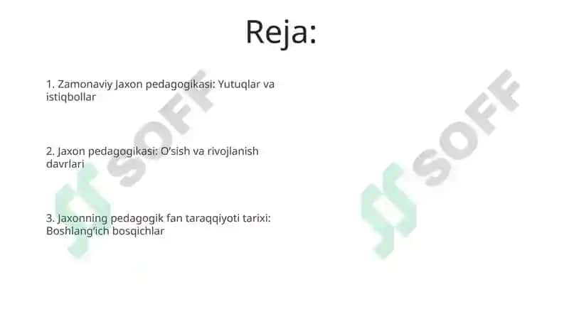 Jaxon pedagogik fani rivojlanish tarixi 2