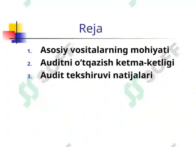 Asosiy vositalar auditi 2