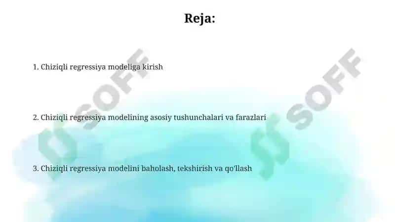 Chiziqli regressiya modeli 2