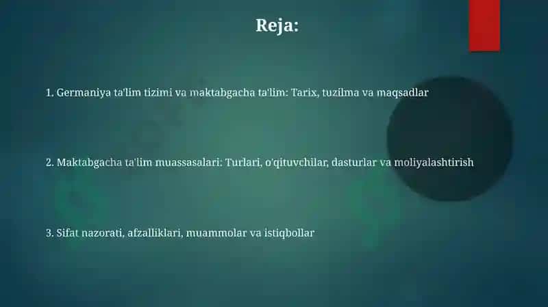 Germaniyada ta'lim tizimi va maktabgacha ta'lim 2