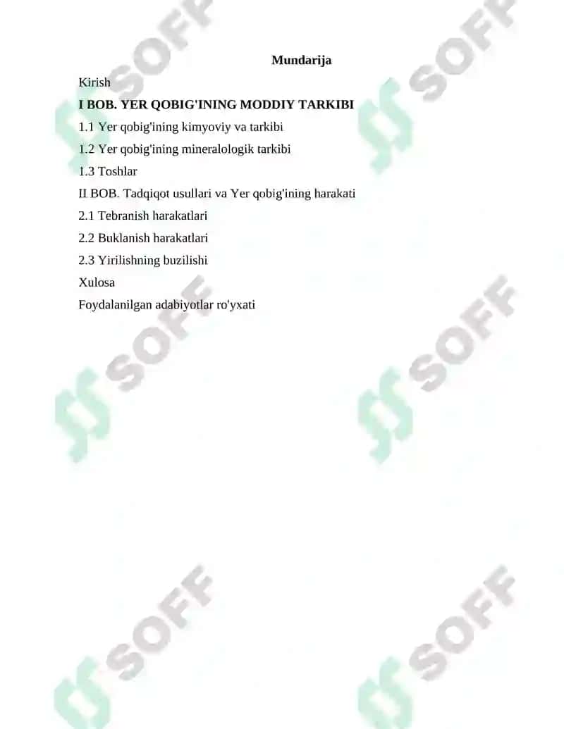 Yer po’stining kimyoviy tarkiblari 2