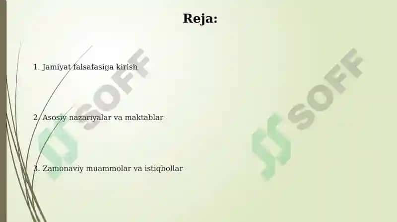 Jamiyat falsafasi 2
