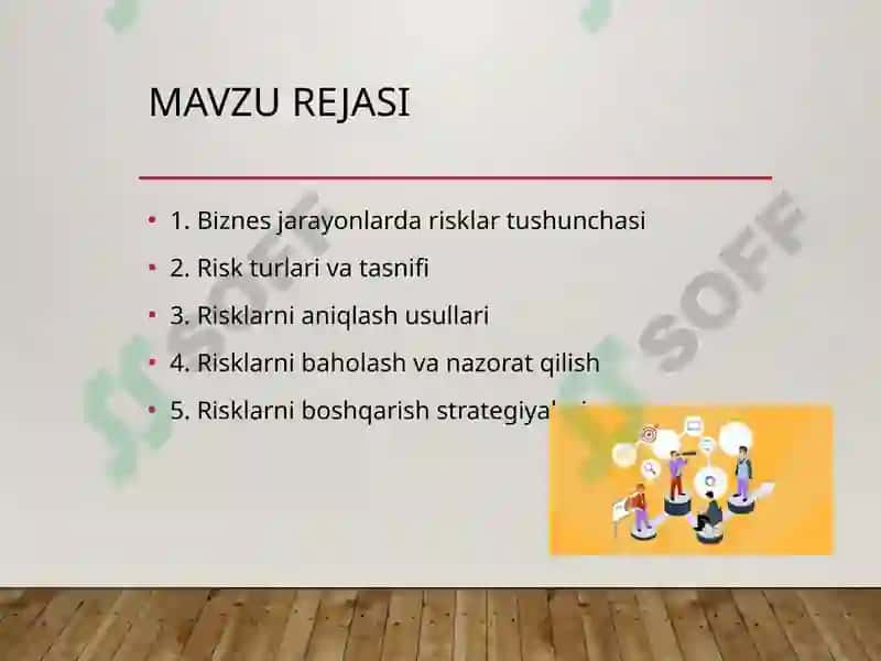 Biznes jarayonlar va risklar tushunchasi 2