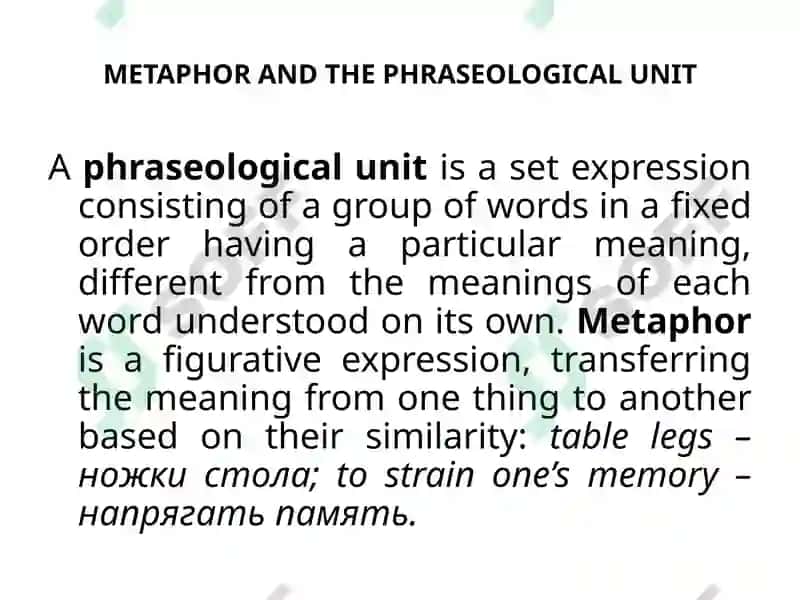 Phraseological and Metaphorical Translation 2