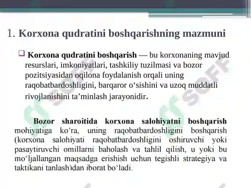 Korxonaqudratiniboshqarish 2