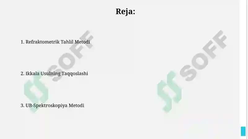 Refraktometrik Tahlil Metodi 2