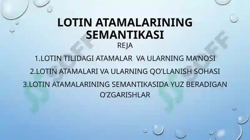 Lotin Tilining Semantikasi 2