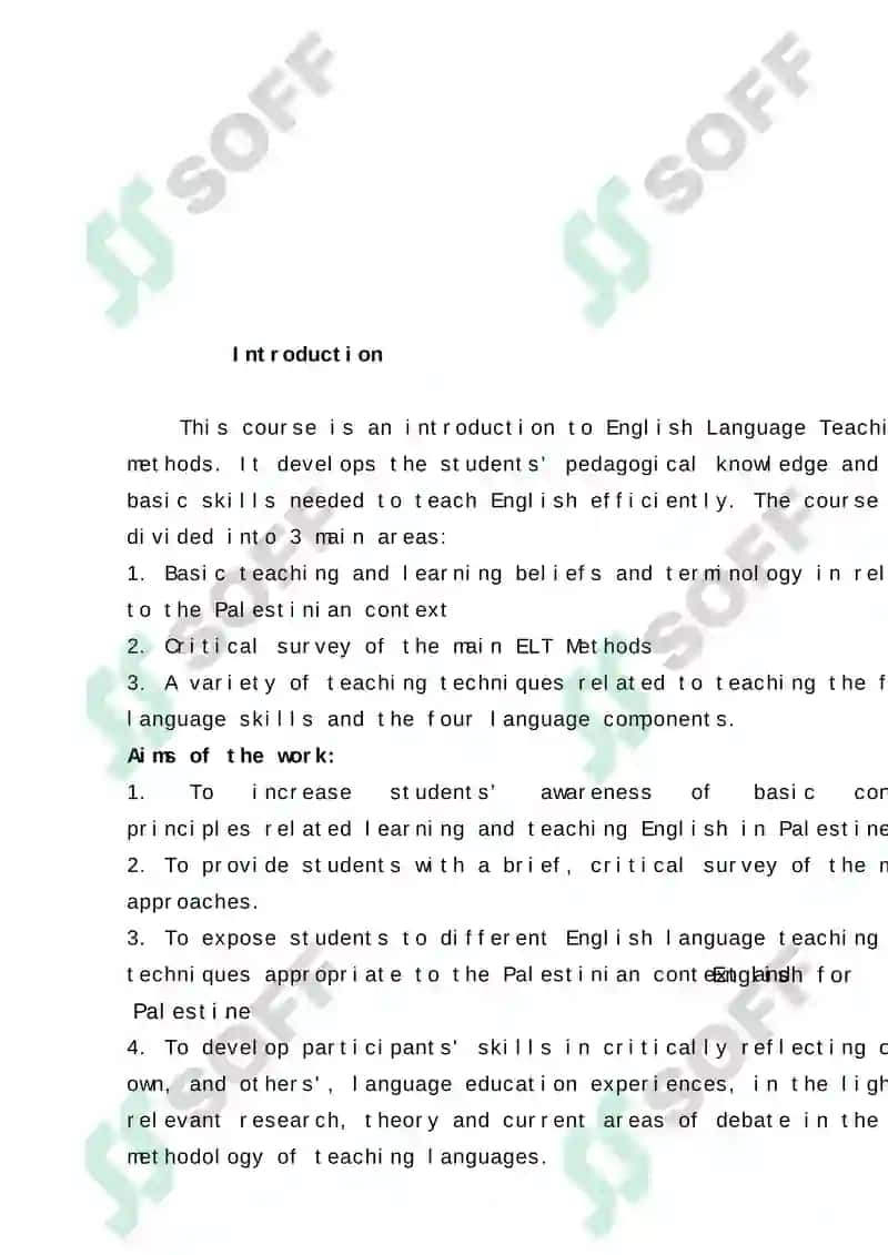 English Language Teaching Methods 2