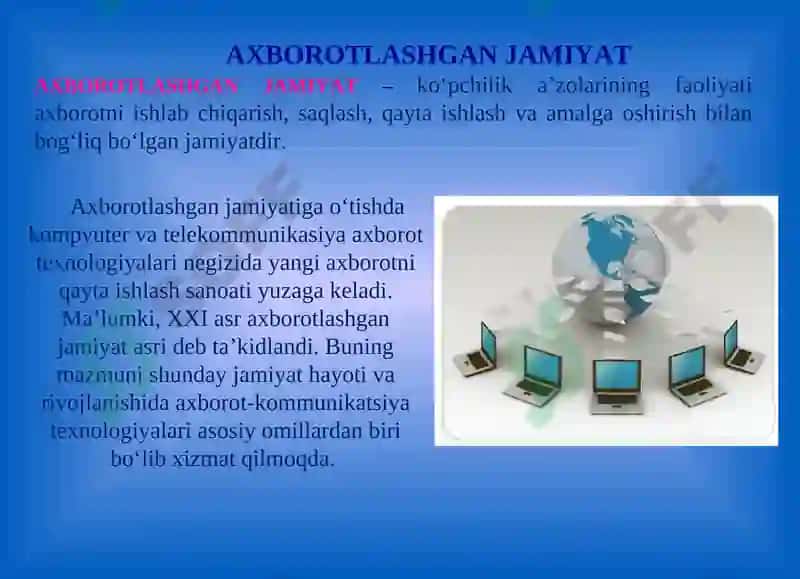 Axborotlashgan jamiyat 2