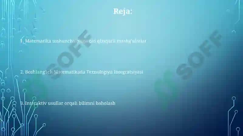 Boshlang'ich Matematikada Texnologiya Integratsiyasi 2