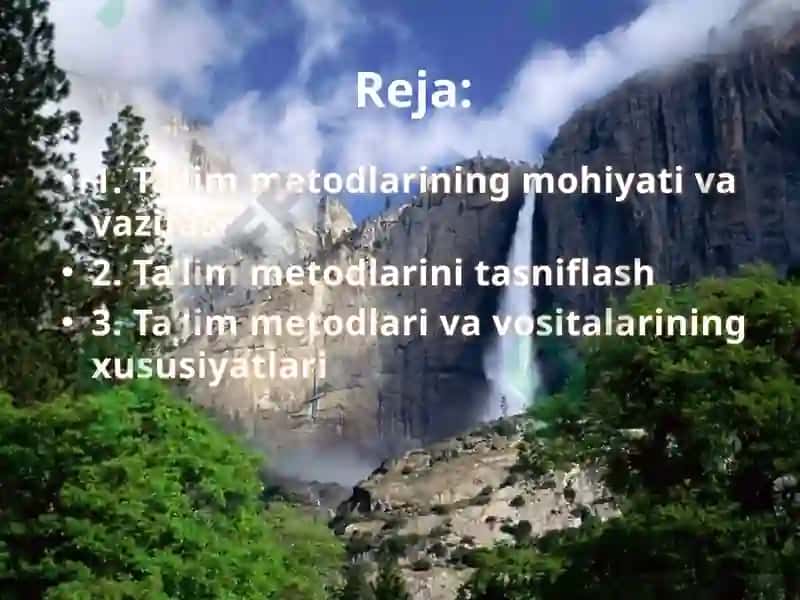 Ta’lim Metodlari va Vositalari 2