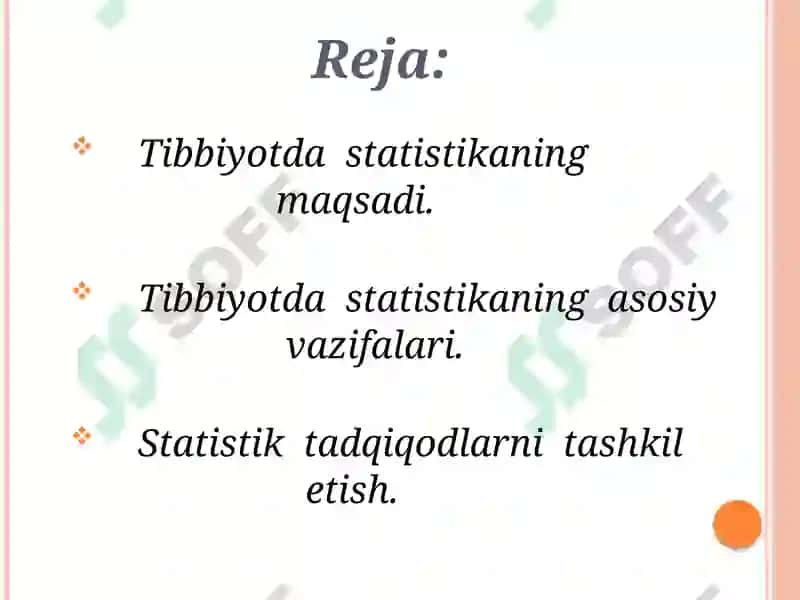 Tibbiyotda  statistikaning    ahamiyati  va  maqsadi. 2