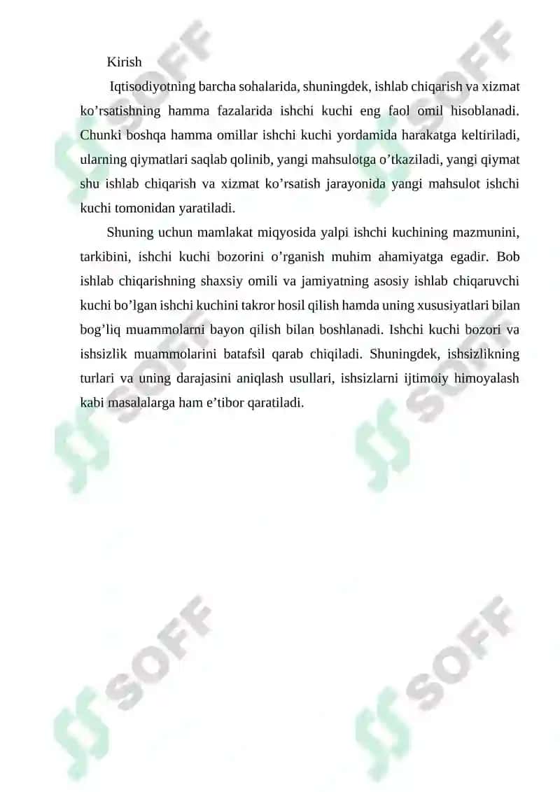 Ishchi kuchi, uning bandligi va ishsizlik 2