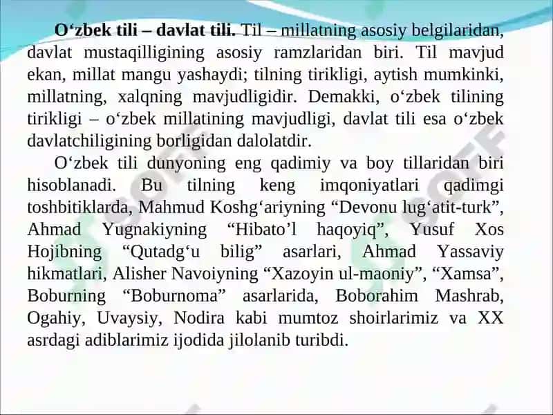 DAVLAT TILIDA ISH YURITISHKURSI 2