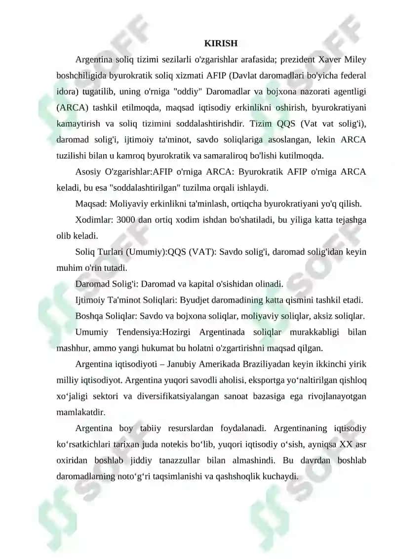 ARGENTINA SOLIQ TIZIMI 2