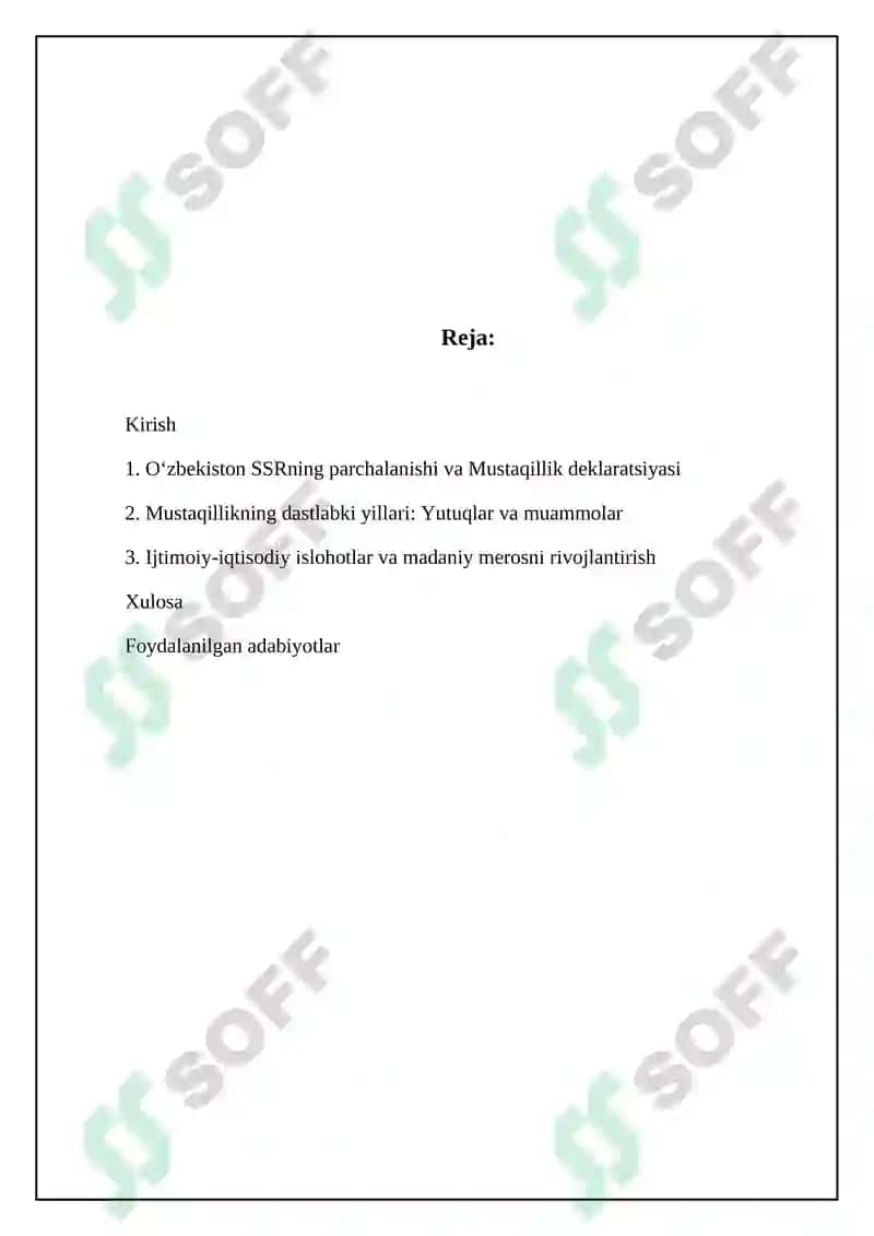 O‘zbekiston Respublikasining tashkil etilishi 2