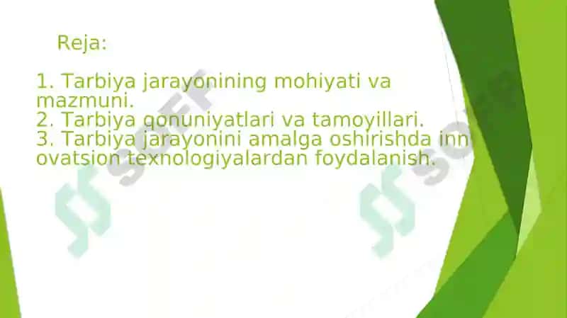 Tarbiya jarayonining mohiyati va mazmuni 2