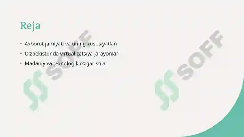 Axborot jamiyati va uning xususiyatlari 2
