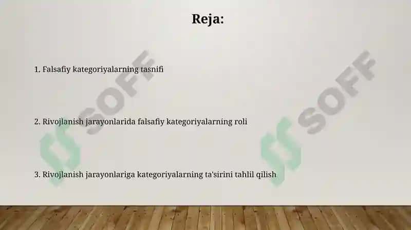 Falsafiy kategoriyalarning tasnifi 2