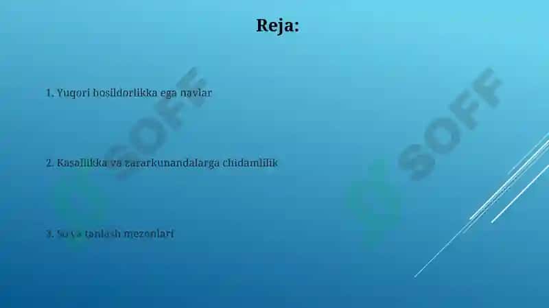 Soya seleksiyasi 2