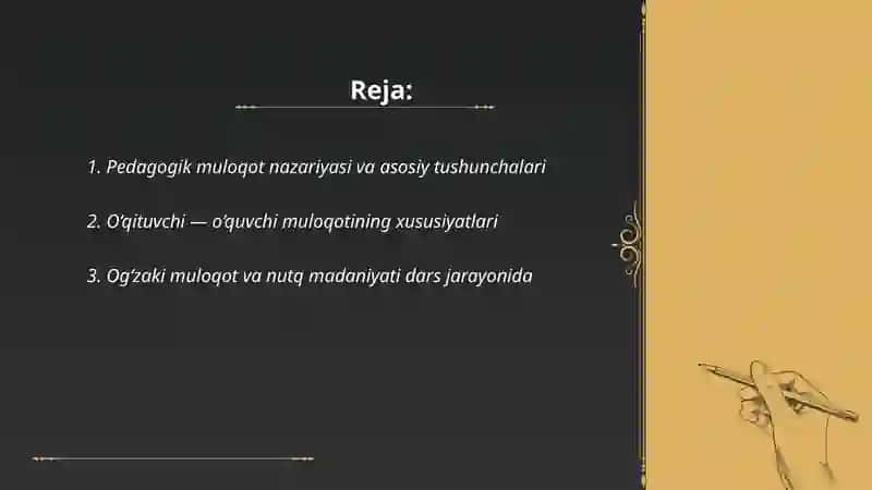 Pedagogik faoliyatda muloqot 2