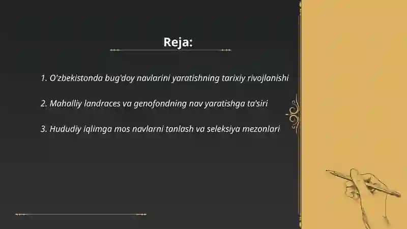 O'zbekistonda bug'doy navlarining yaratilishi 2