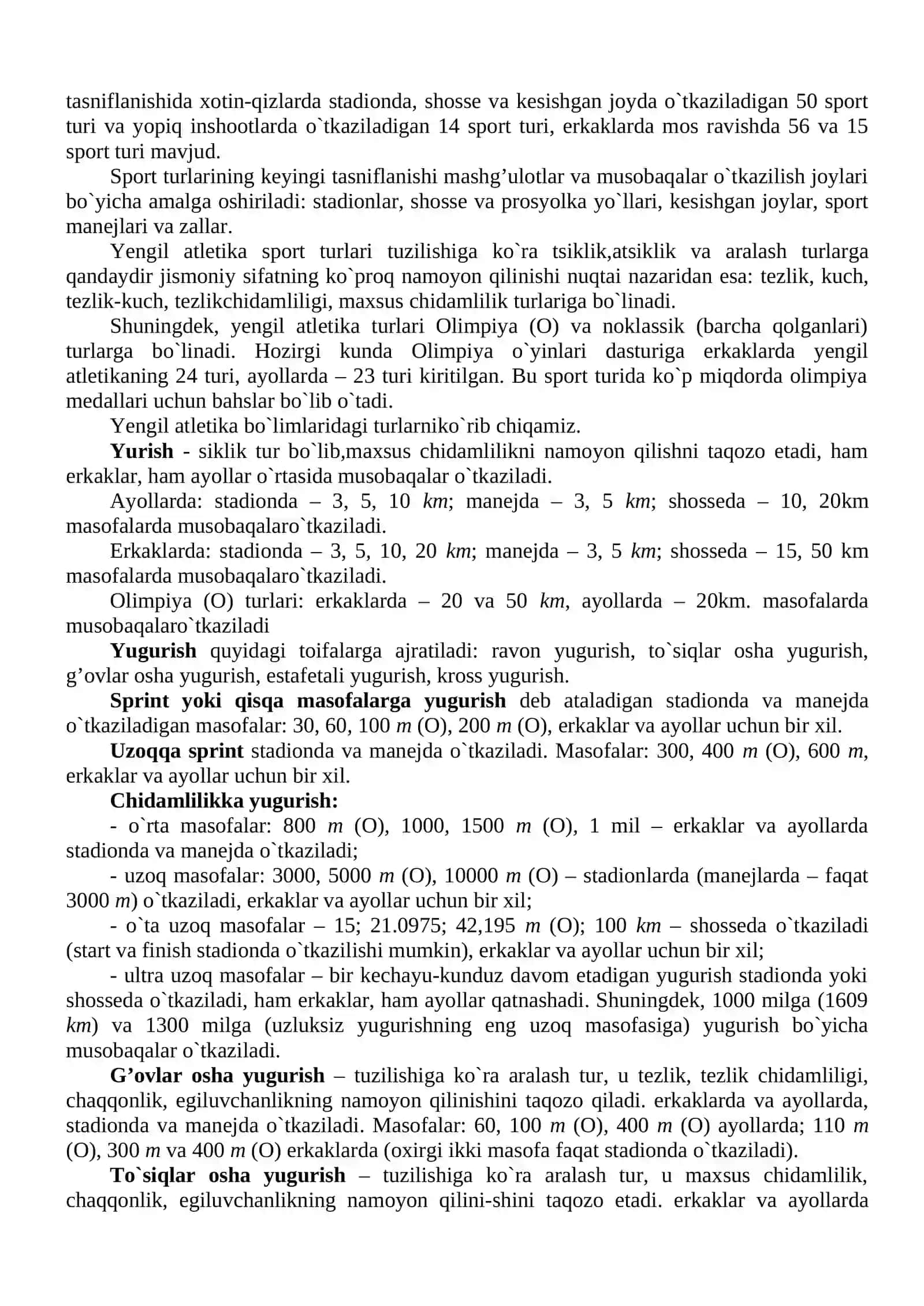 Yengil atletikani o’rgatish metodikasi 2