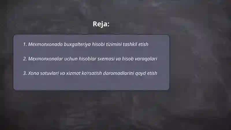 Mexmonxonada Buxgalteriya Hisobi Tizimini Tashkil Etish 2