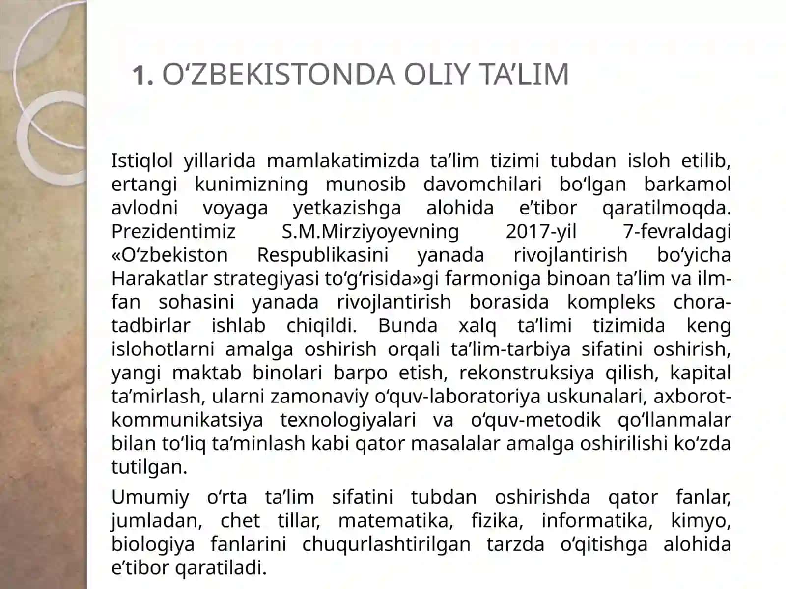 Zamonaviy dunyoda talim 2