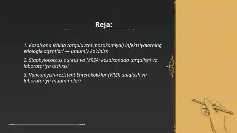 Kasalxona ichida tarqaluvchi (yatrogen) yuqumli kasalliklar qo'zg'atuvchilari va ularni laboratoriya tashxisi 2