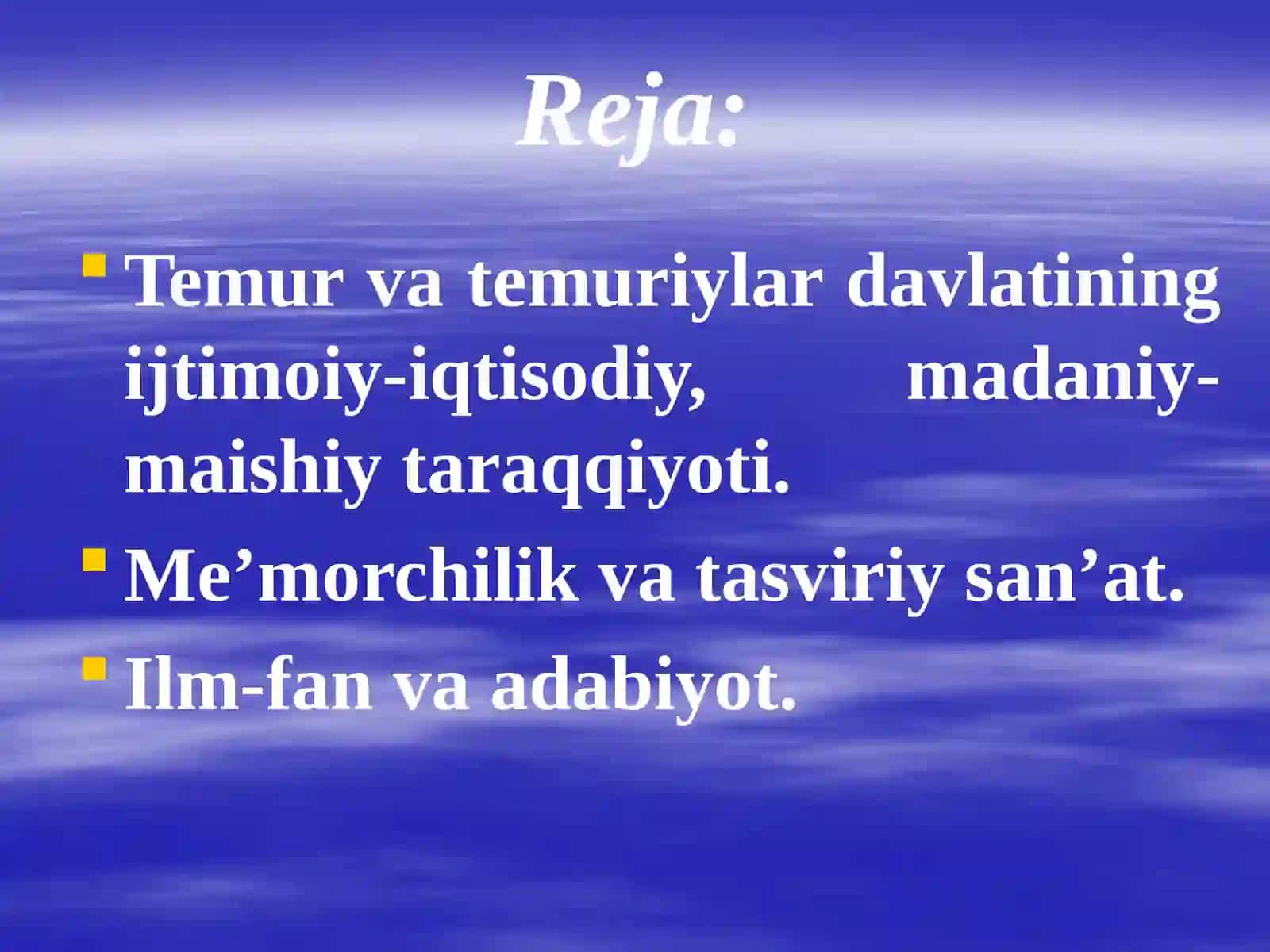 Temuriylardavridagiiqtisodiyg'oyalar 2