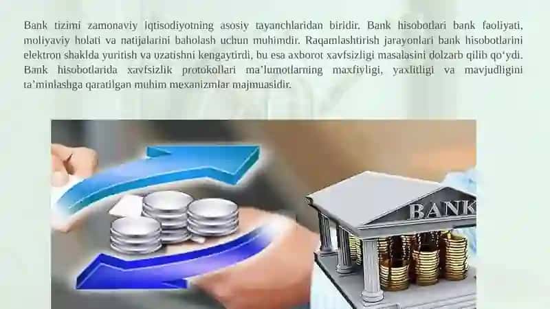Bank hisobotlarida xavfsizlik protokollari 2