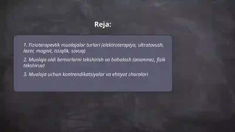 Fizioterapevtik muolajalar 2