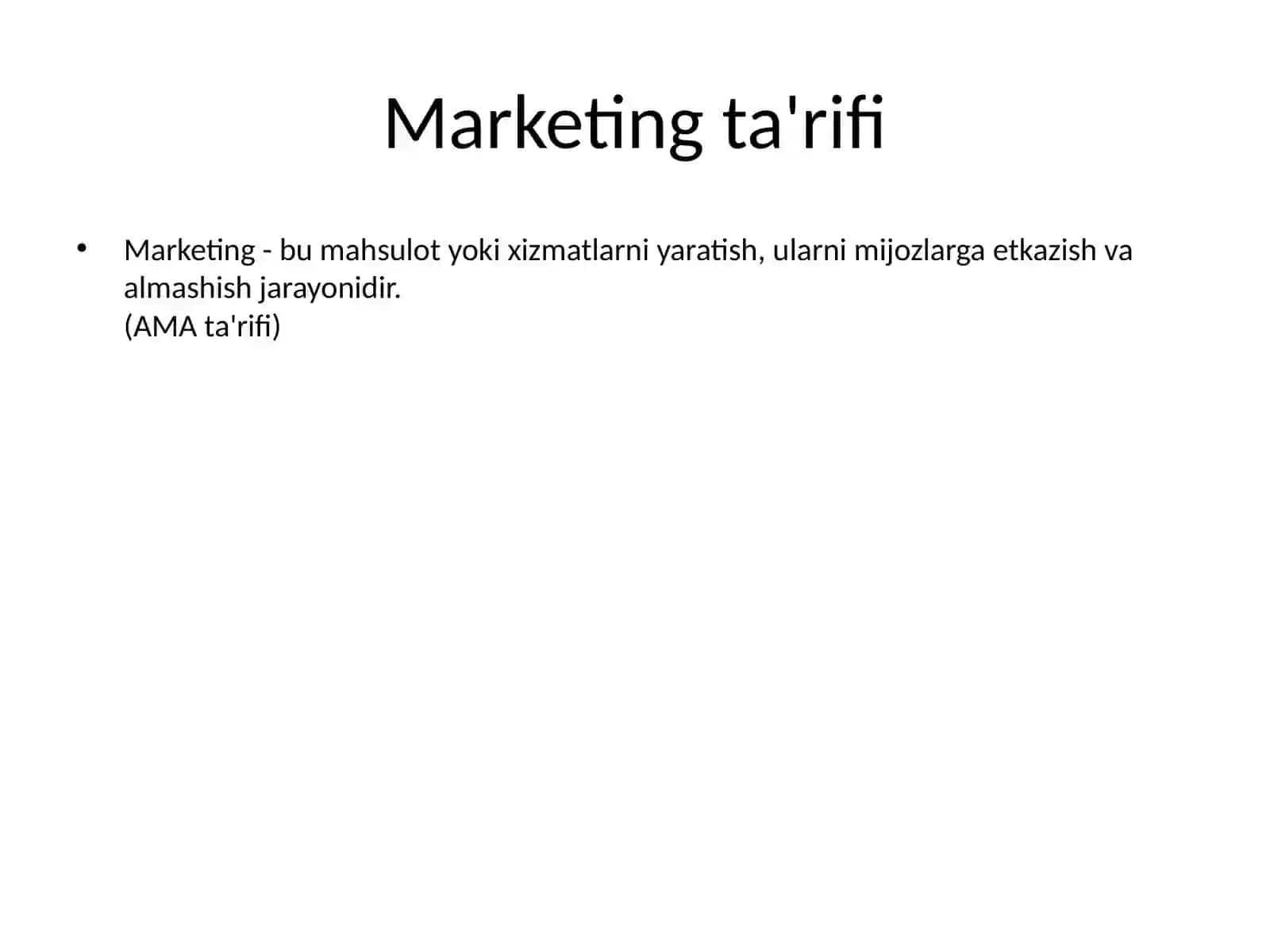 Marketing va Market Orientation 2