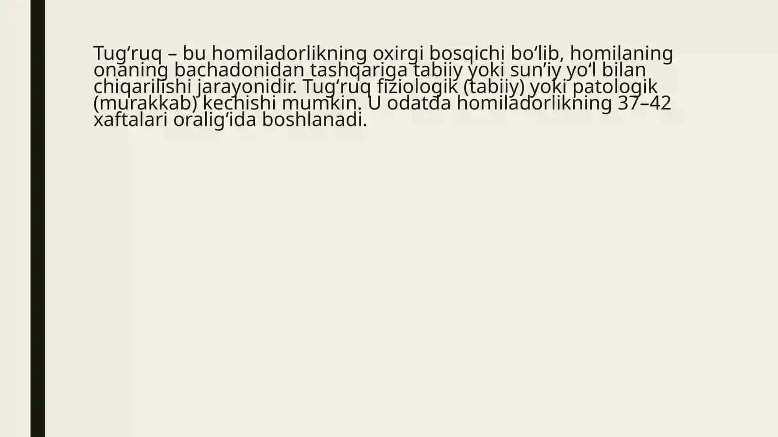 TUGʻRUQ. TUGʻRUQ TURLARI VA TUG’RUQA TAYYORLASH 2