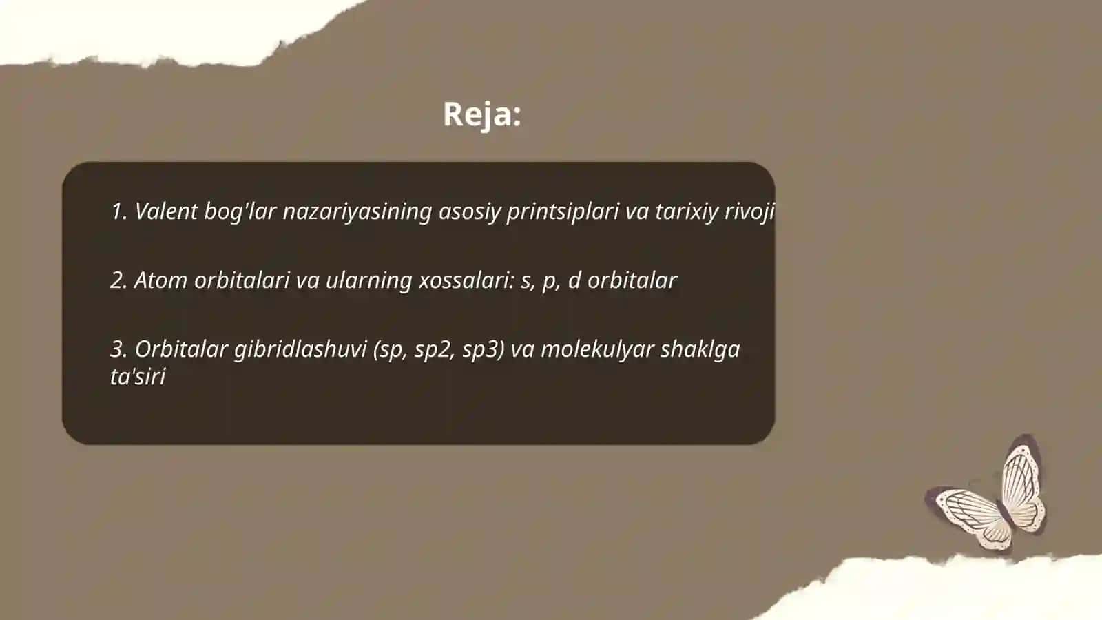 Valent bog'lar nazariyasi 2
