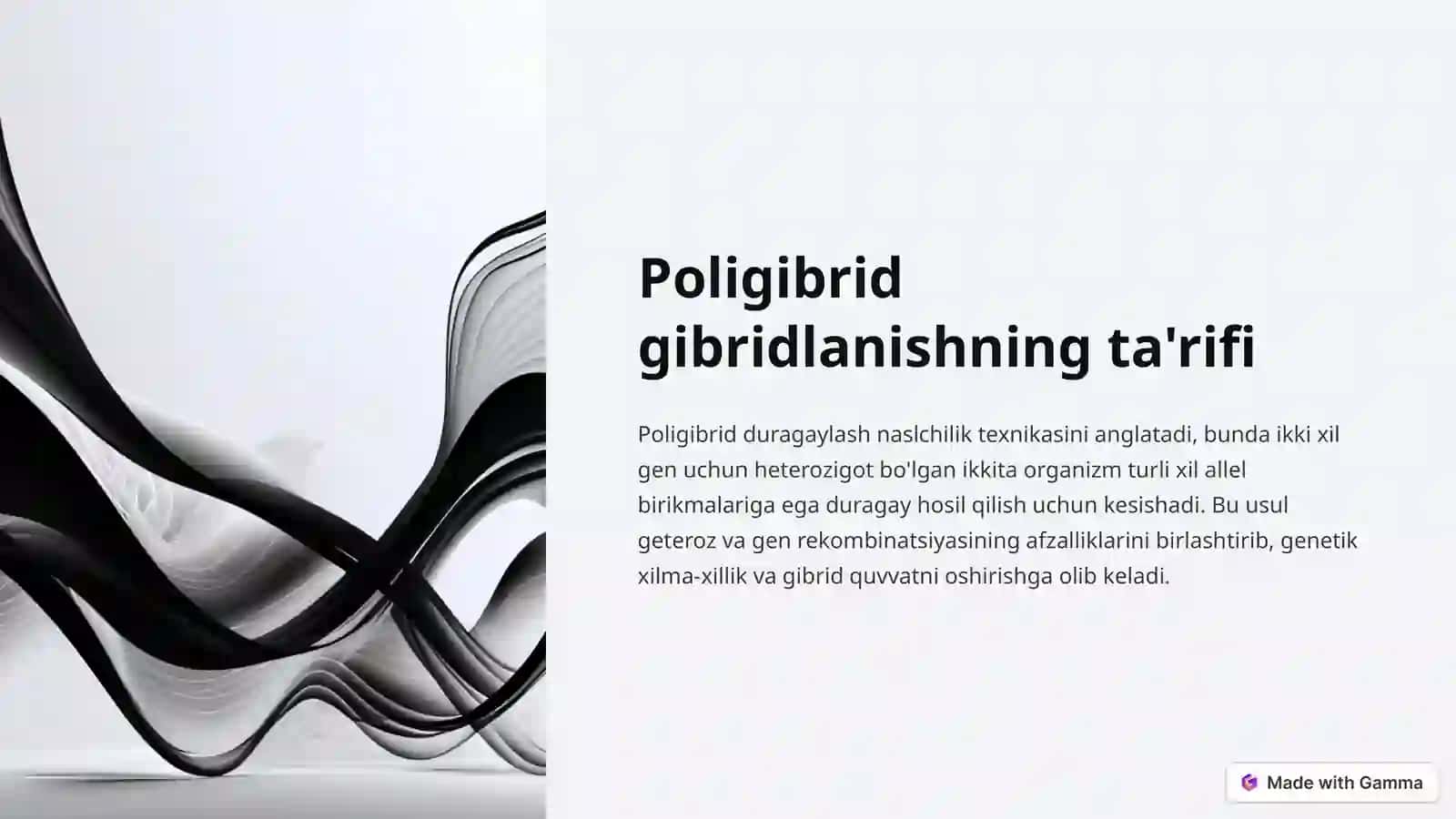 Poligibrid gibridizatsiyaga kirish 2