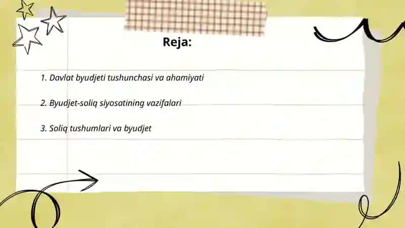 Davlatning byudjet-soliq siyosati 2