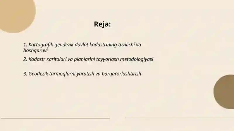 Kartografik-geodezik davlat kadastri 2