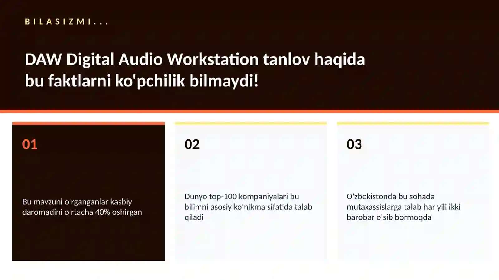 DAW Digital Audio Workstation tanlov 2
