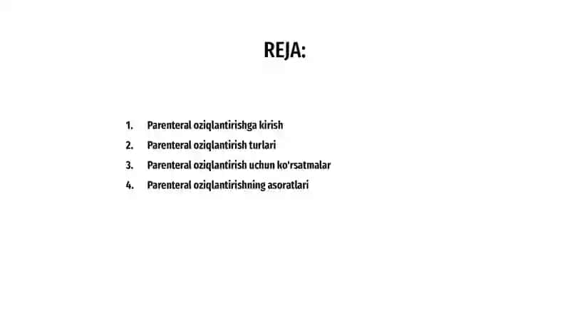 Parental ovqatlanish va uning klinik ahamiyati 2