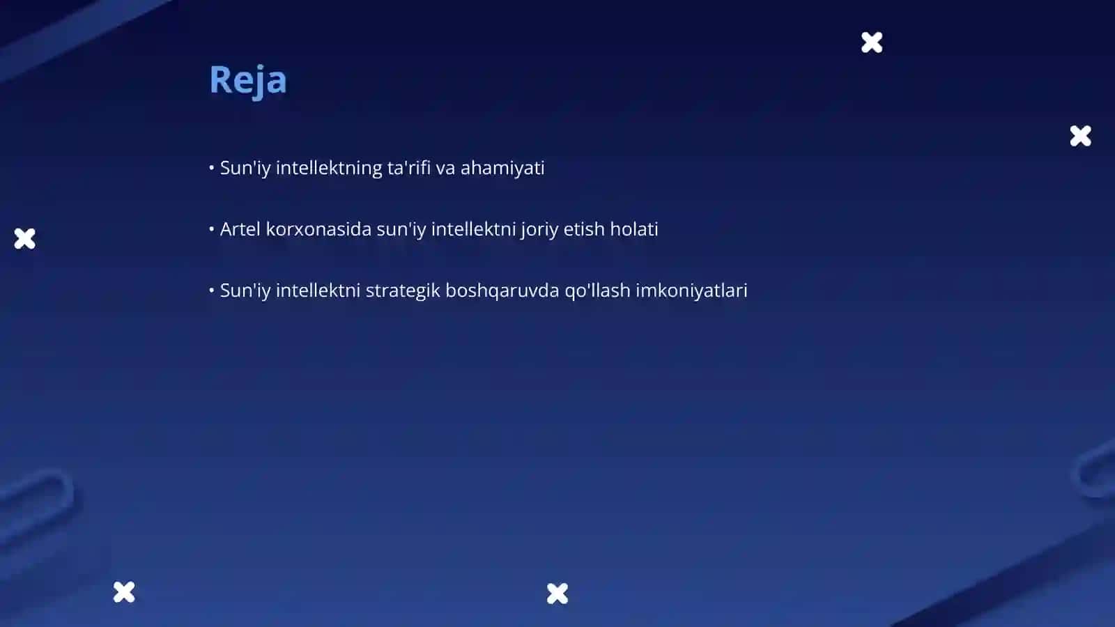 Sun'iy intellektning strategik boshqaruv 2