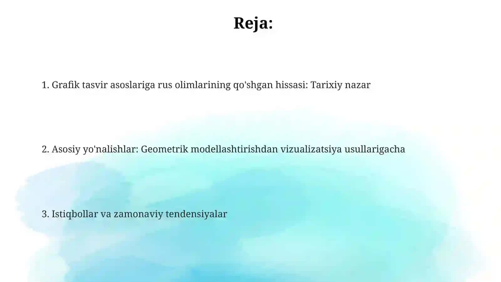 Grafik tasvir asoslariga rus olimlarining hissasi 2