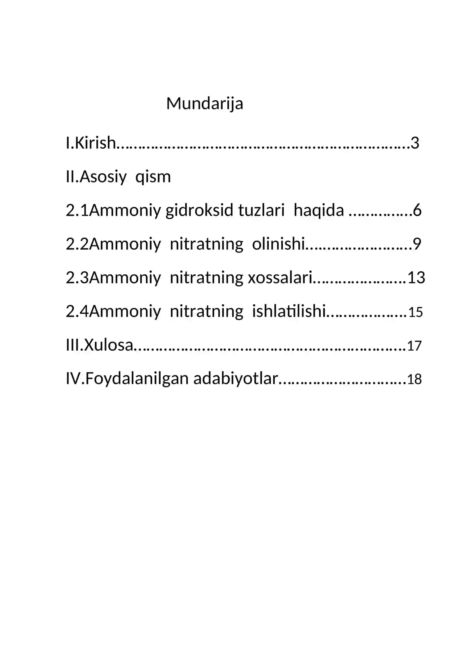Ammoniy nitrat tuzini olinishi va xossalari 2