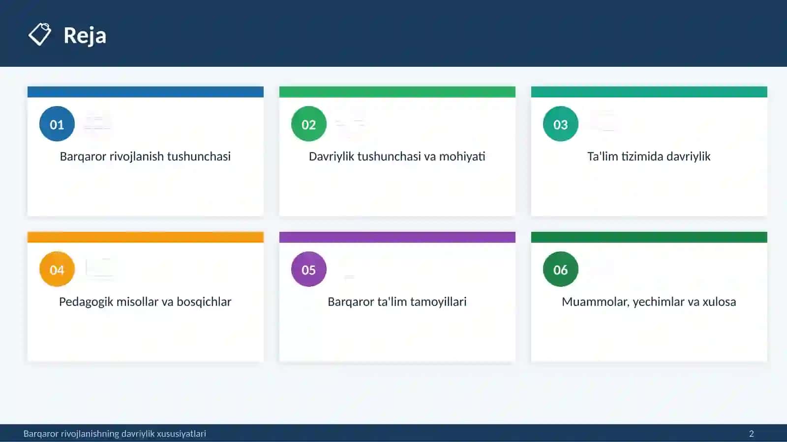 Barqaror rivojlanishning davriylik xususiyatlari 2