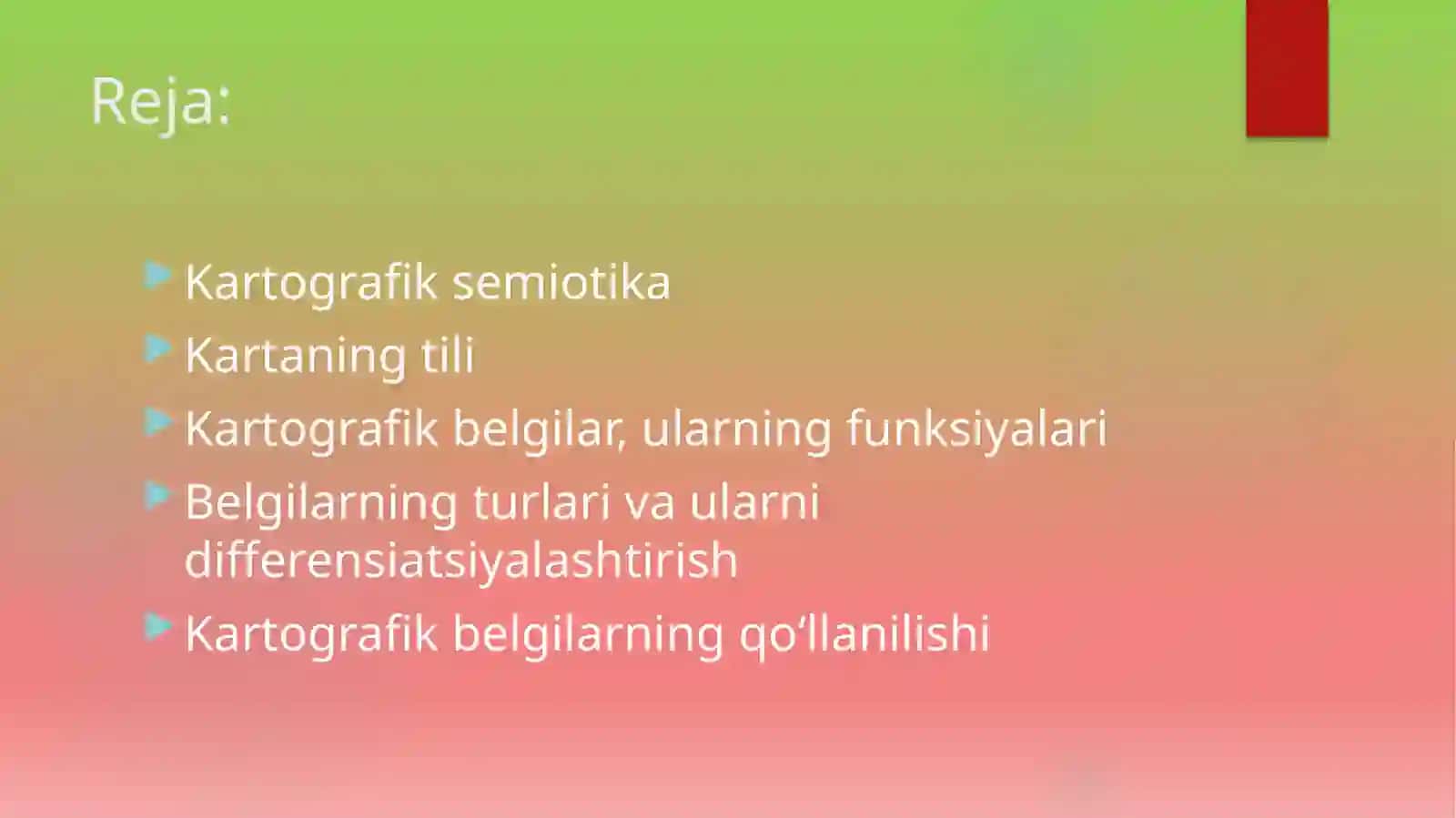 Kartografik belgilar va ularni qo‘llanilishi 2
