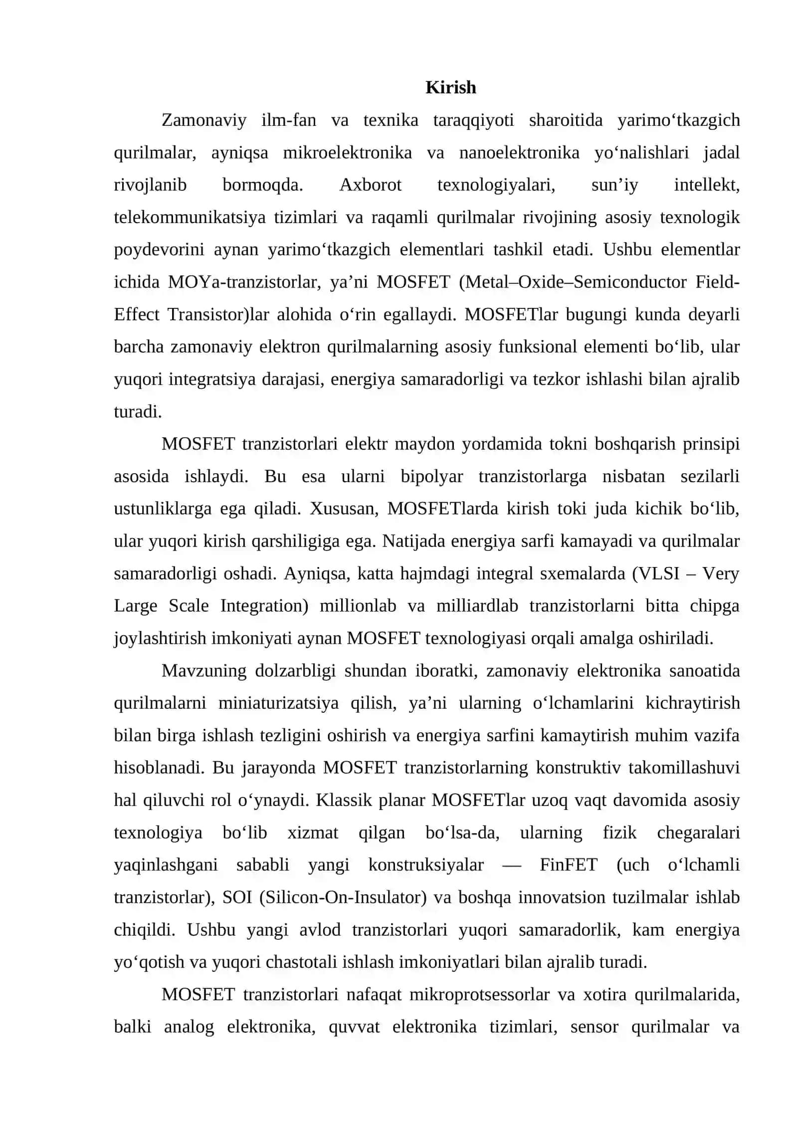 MOYa-tranzistorning konstruksiyalari 2